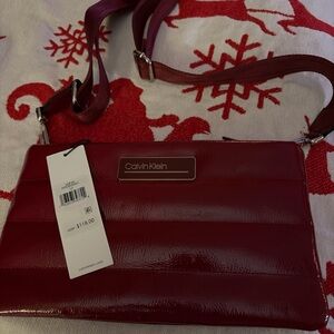 Calvin Klein Burgundy Crossbody Bag